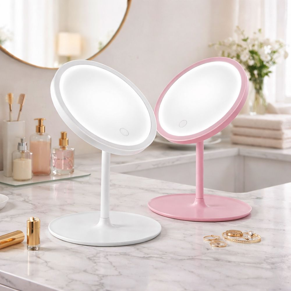 Espelho de Mesa Plástico com LED