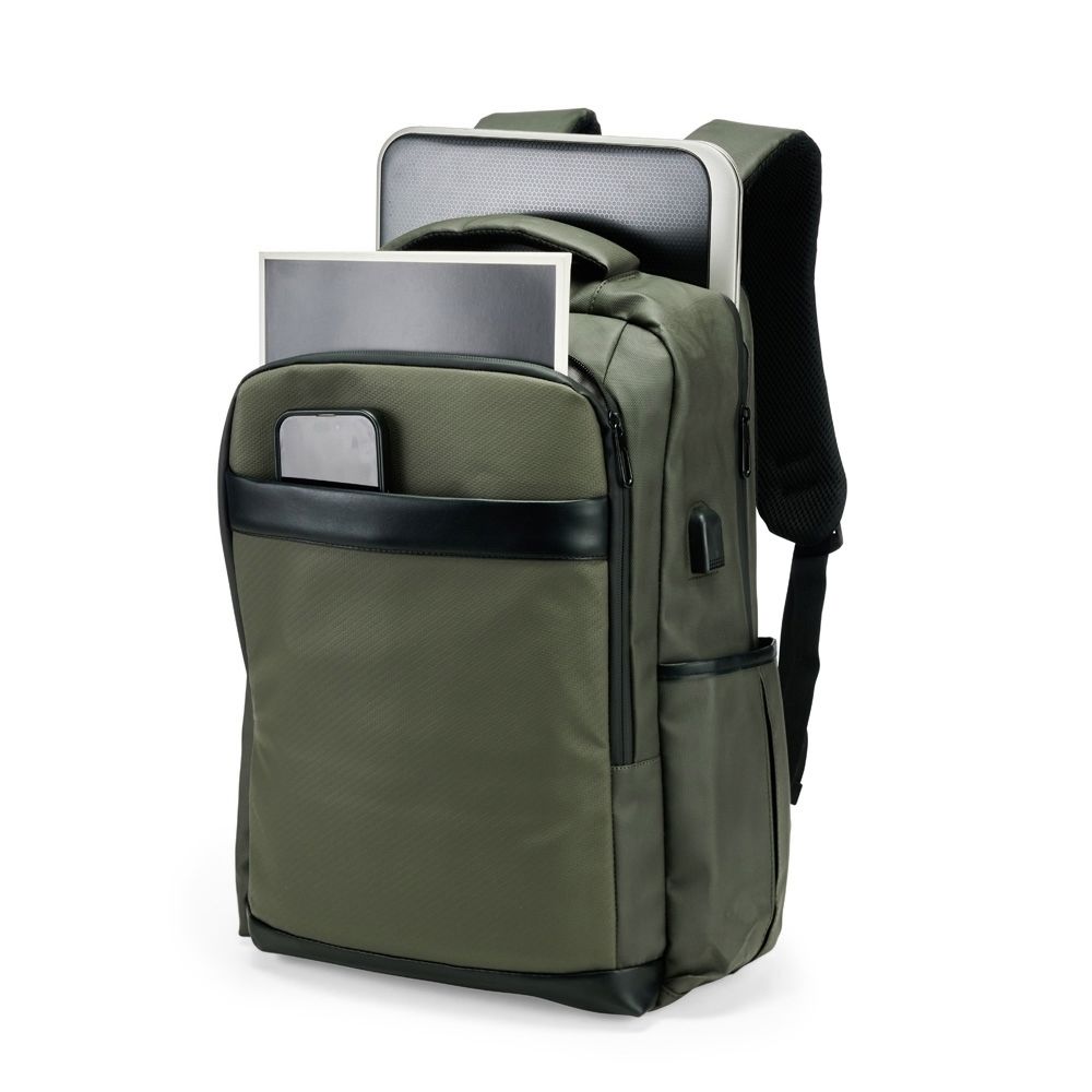 Mochila Couro Sintético USB 26L