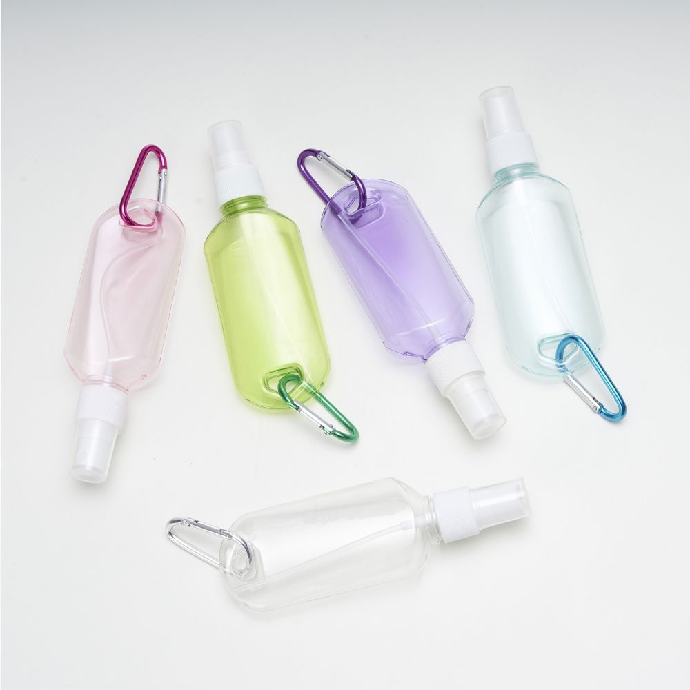 Frasco Plástico 100ml com Mosquetão